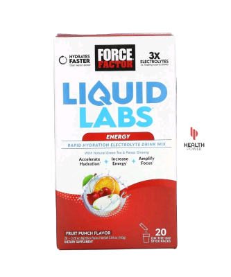 Liquid Labs Energy + Hydration (Fruit Punch Flavored) (20 Stick Packs)