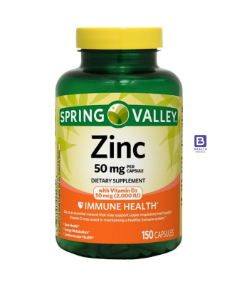 Zinc Gluconate (50 MG) + Vitamin D3 (50 MCG) (2000 IU) (150 Capsules)