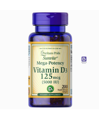 Vitamin D3 (125 MCG) (5000 IU) (200 Softgels)