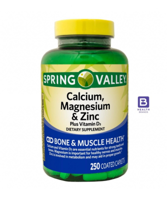 Calcium (1000 MG) + Magnesium (400 MG) + Zinc (15 MG) + Vitamin D3 (15 MCG) (250 Caplets)