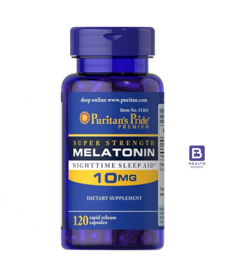 Super Strength Melatonin Nighttime Sleep Aid (10 MG) (120 Capsules)