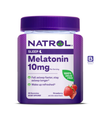 Melatonin (10 MG) + L-Theanine (100 MG) (Strawberry Flavored) (60 Gummies)