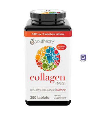 Collagen (6000 MG) + Biotin (3000 MCG) Skin, Hair & Nail Formula (390 Tablets)