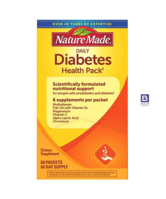 Daily Diabetes Health Pack (60 Packets Contains Tablets & Softgels)