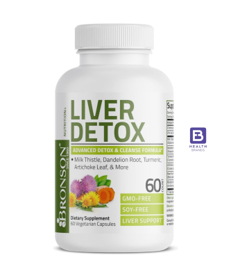 Liver Detox Cleanse & Support Formula + Milk Thistle + Turmeric + Dandelion Root (60 Capsules)