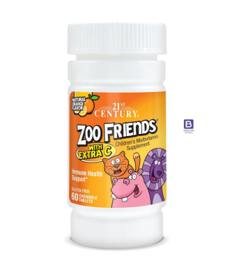 Zoo Friends Multivitamin for Kids (Orange Flavored) (60 Chewable Tablets)