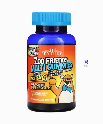 Zoo Friends Multivitamin for Kids (Fruits Flavored) (60 Gummies)